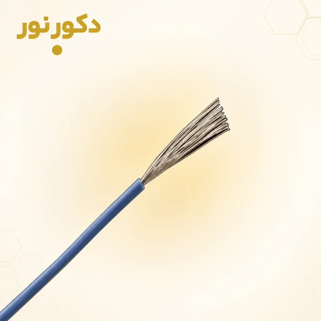 سیم تک روکش نسوز سایز 4 یاقوت (100متری)